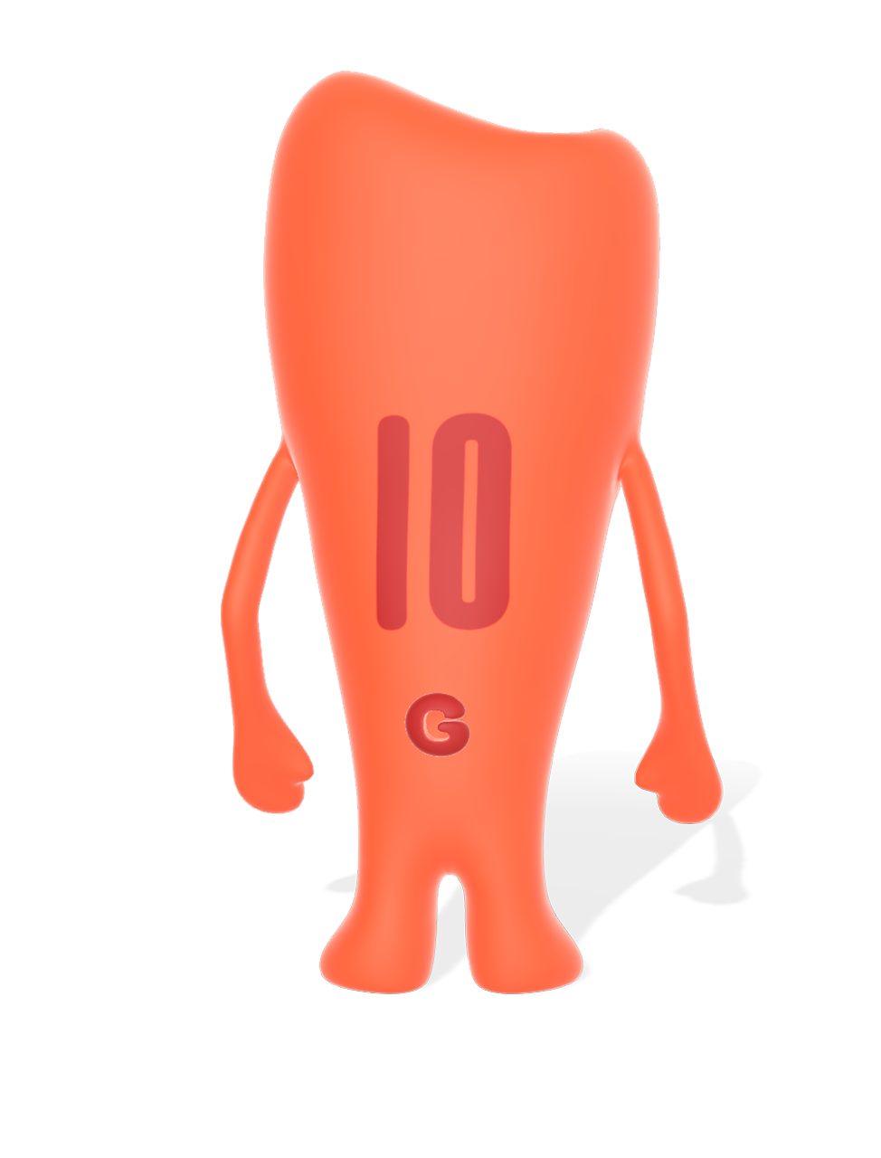 Back view of the orange character 'WAnG-TenG,' inspired by the GA-110.