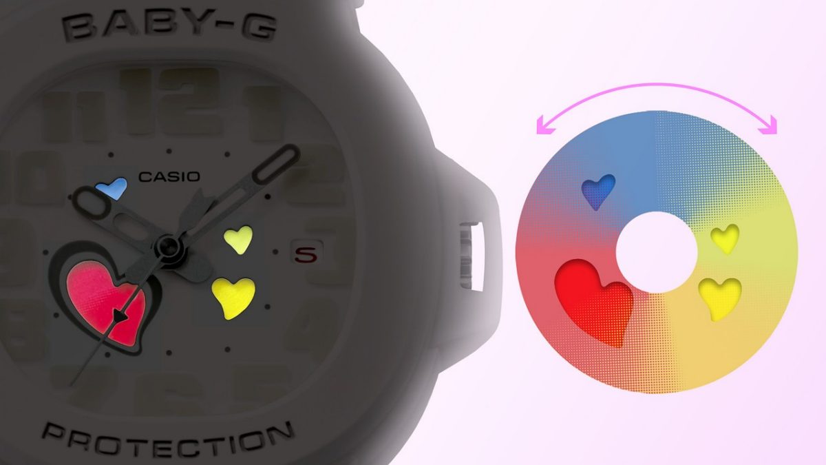 BGA-10-7A 色彩俏皮的心形图案表盘 #3