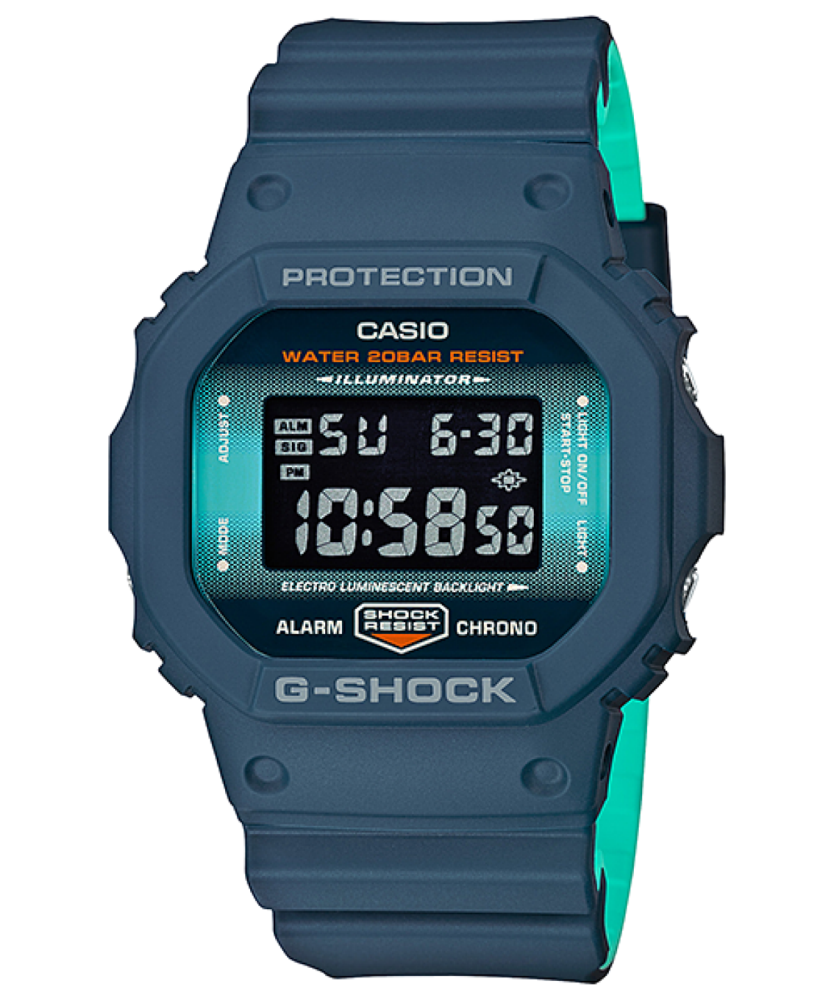 G-SHOCK DW-5600CC-2 手表 蓝色、浅蓝色 #1