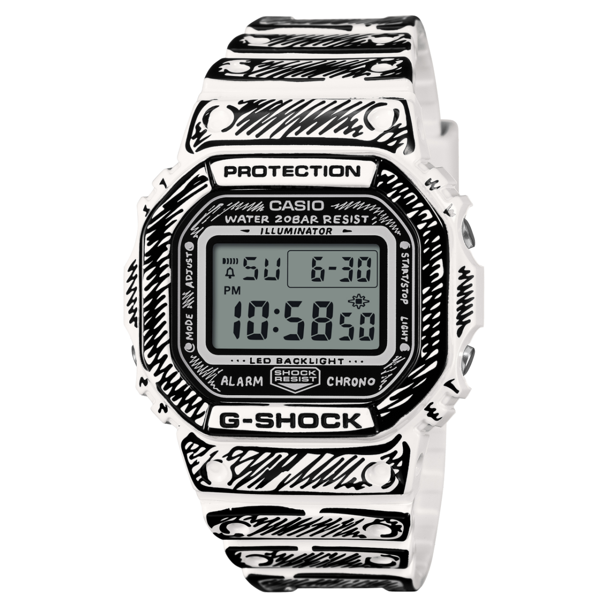 G-SHOCK DW-5600JV-7 手表 白色 #1
