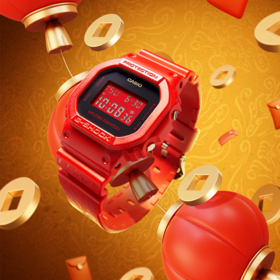 G-SHOCK DW-5600MTSS22-4PFM 手表 红色 #7