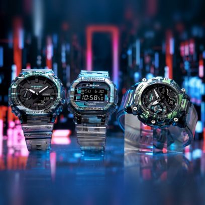 从左向右：GA-2100NN-1A、DW-5600NN-1、GA-2200NN-1A