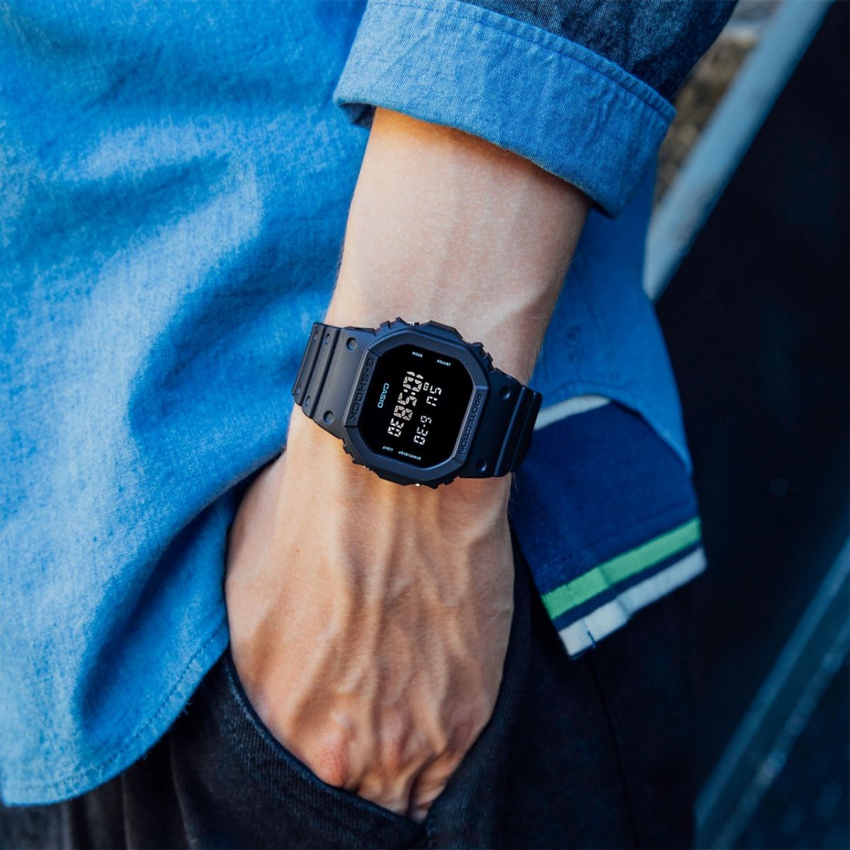 G-SHOCK DW-5600UBB-1 手表 黑色 #7