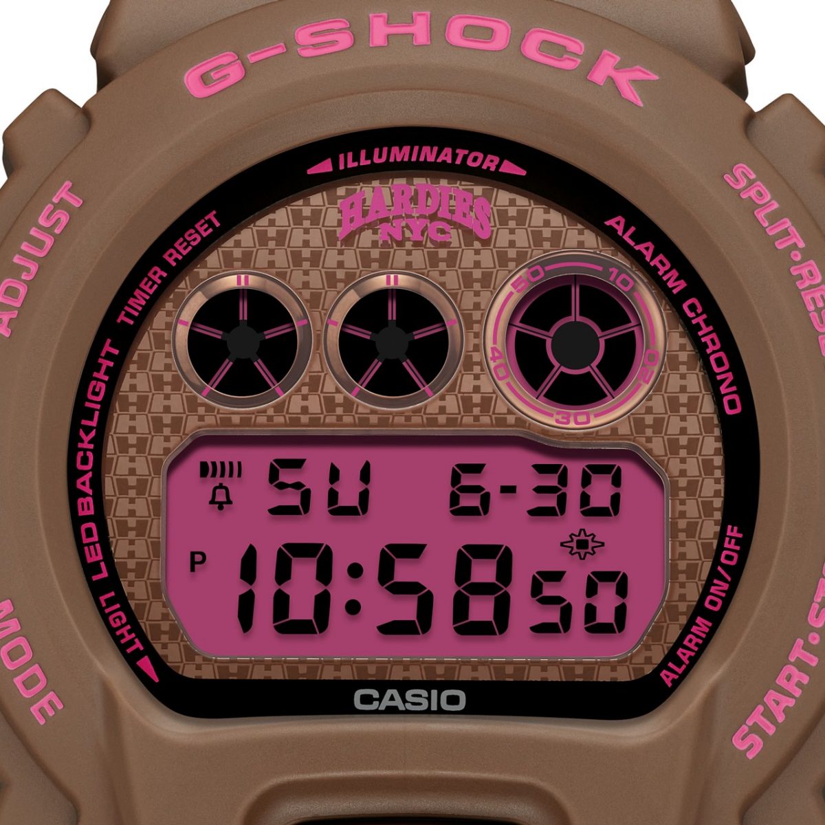 DW-6900HH-5 表盘采用镜面效果的"Double H"标志以字母组合风格设计 #2