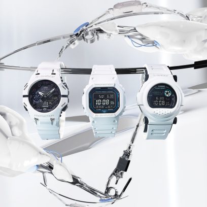 从左至右：GA-B001SF-7A、DW-B5600SF-7、G-B001SF-7