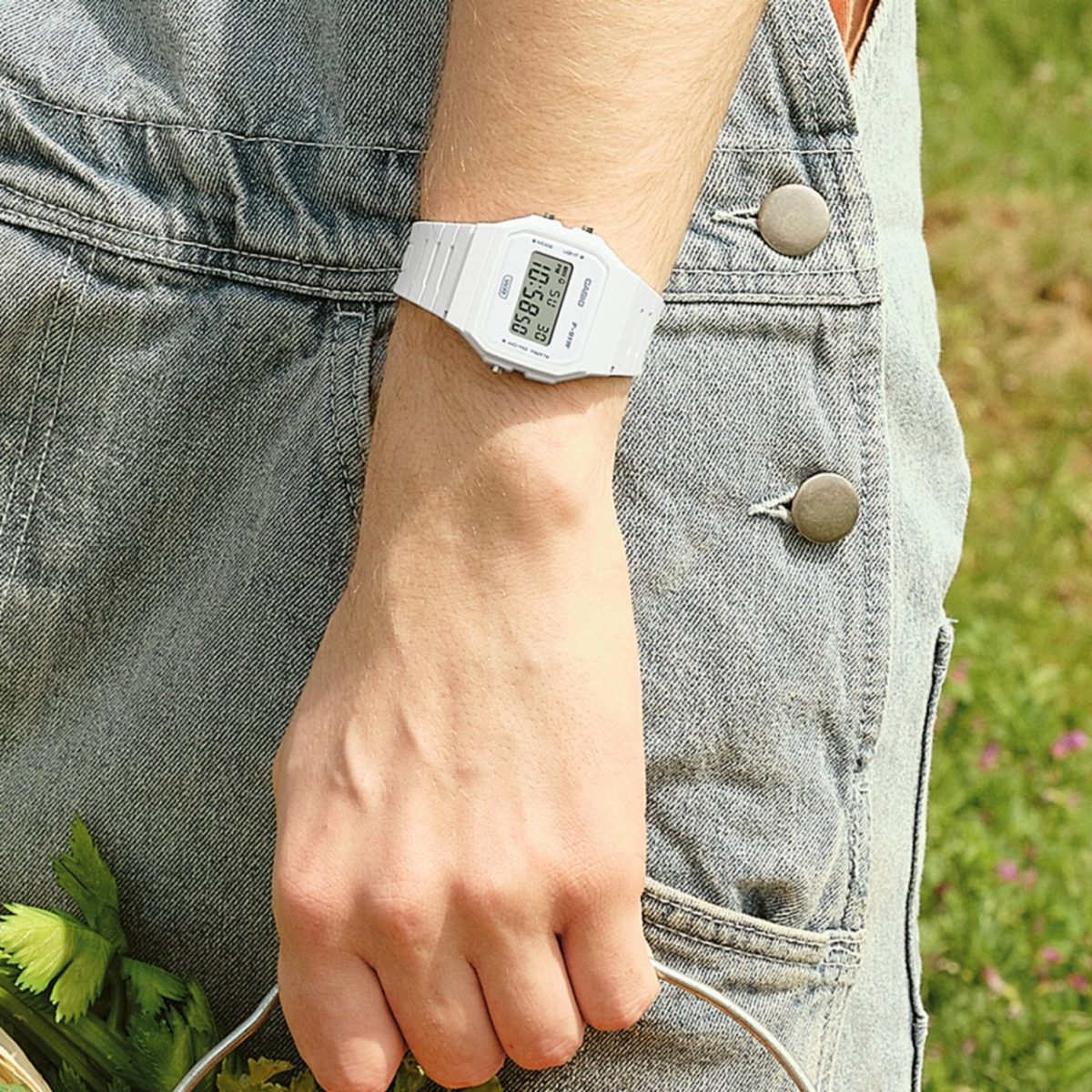 CASIO F-91WB-7A 手表 白色 #2