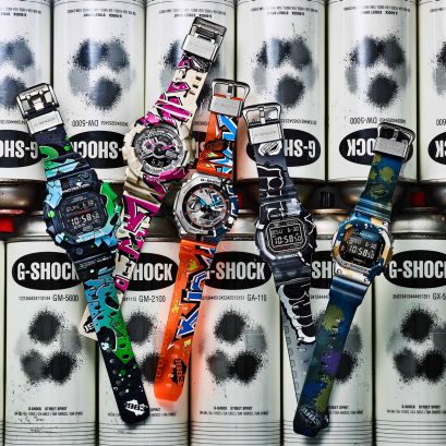 From left: GX-56SS-1, GA-110SS-1A, GM-2100SS-1A, DW-5000SS-1, GM-5600SS-1 #8