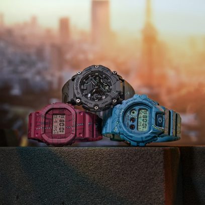 从左至右：DW-5600SBY-4、DW-6900SBY-2、GA-2200SBY-8A