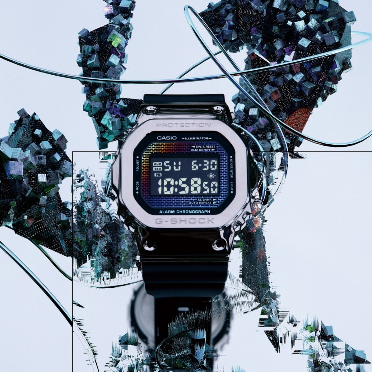 G-SHOCK GM-5600RW-1 手表 银色 #4