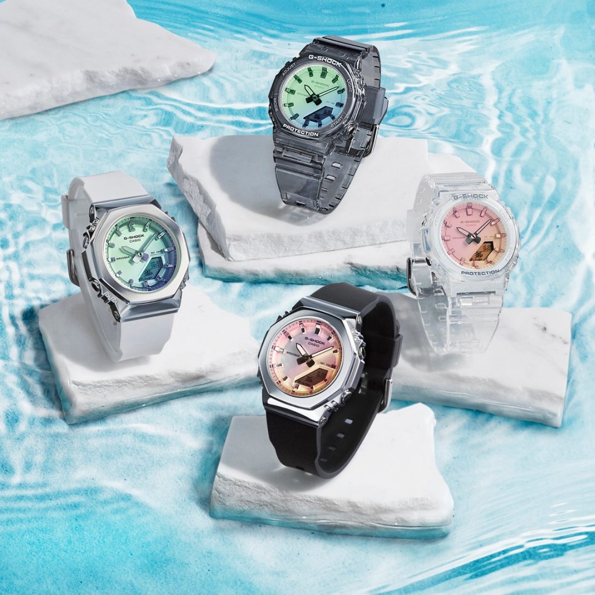 自最上顺时针排列：GMA-P2100SR-1A、GMA-P2100SR-7A、GM-S2110SR-1A、GM-S2110SR-7A #9