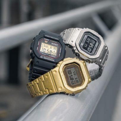 从左至右：DW-5040PG-1、GMW-B5000PG-9、GMW-B5000PS-1