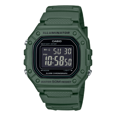 CASIO W-218H-3BV 手表 绿色 #1