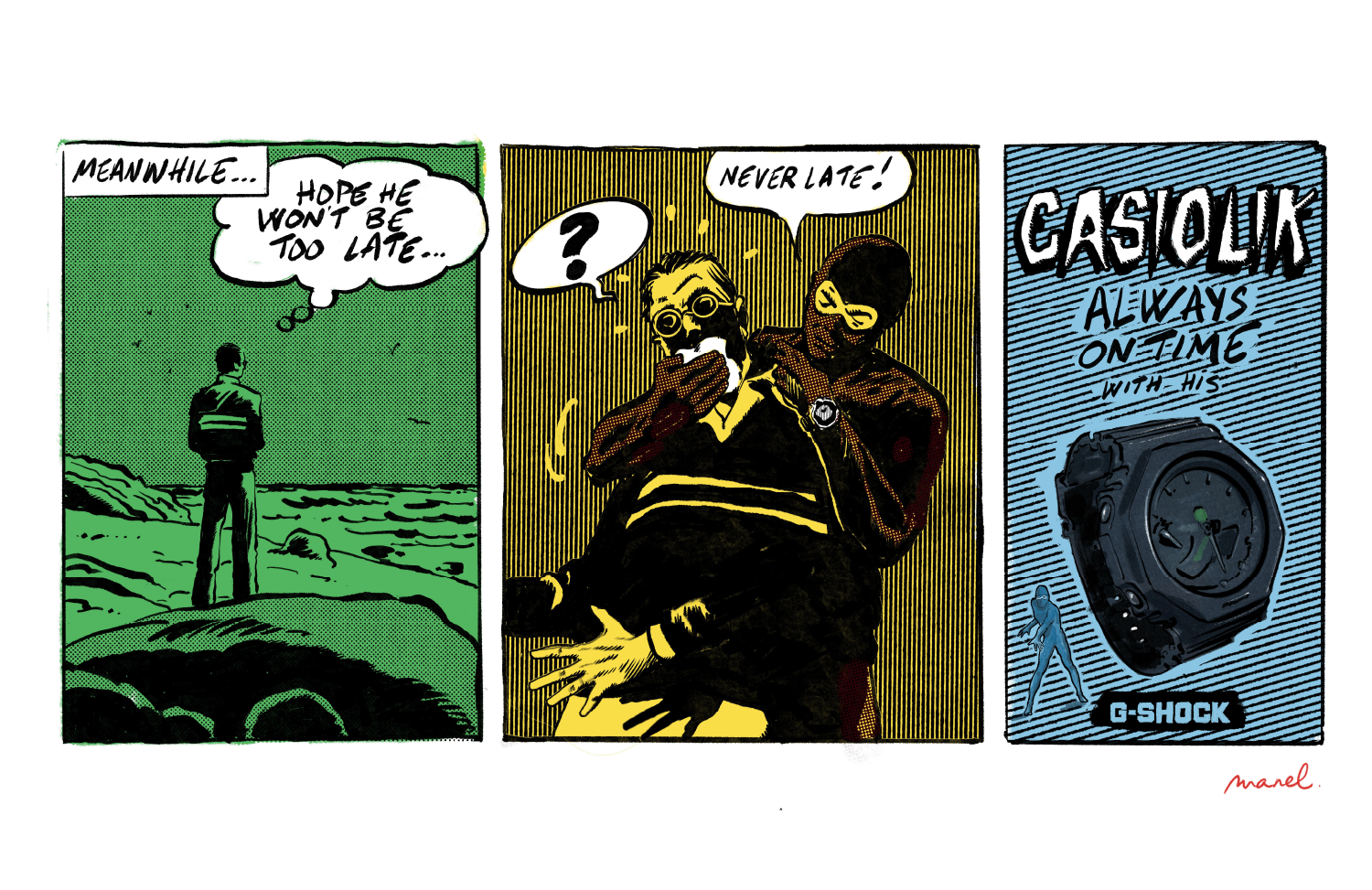 Stéphane Manel 为 G-SHOCK 绘制唱片封面插图